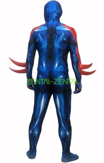 2099 S-guy Printed Spandex Lycra Bodysuit With 3D Muscle Shadings And Fins 2 2099 S-guy Printed Spandex Lycra Bodysuit With 3D Muscle Shadings And Fins - Image 2