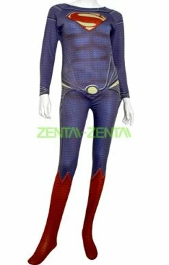3D Cut Superman Printed Costume With Muscle Shades
