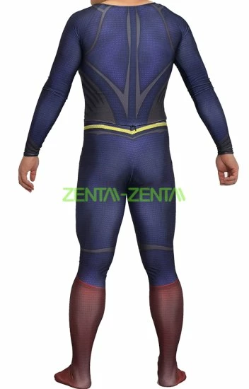 3D Cut Superman Printed Spandex Lycra Costume With Rubber Chest Symbol And Cape 5 3D Cut Superman Printed Spandex Lycra Costume With Rubber Chest Symbol And Cape - Image 5