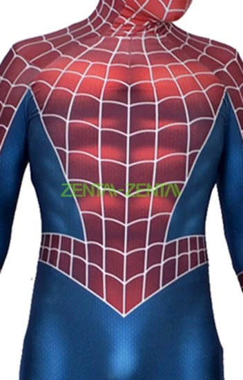 Amazing S-guy 2 Printed Spandex Lycra Costume No Symbol With 3D Muscle Shadings 3 Amazing S-guy 2 Printed Spandex Lycra Costume No Symbol With 3D Muscle Shadings - Image 3