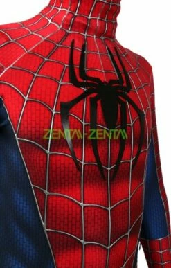 AMAZING SPIDER-MAN 2 Dye-Sub Costume With Puff Painted Weblines And Symbols -Ghostly Store amazing spider man 2 dye sub costume with puff painted weblines and symbols 247576.image .351x550