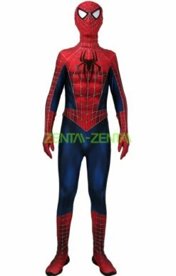 AMAZING SPIDER-MAN 2 Dye-Sub Costume With Puff Painted Weblines And Symbols