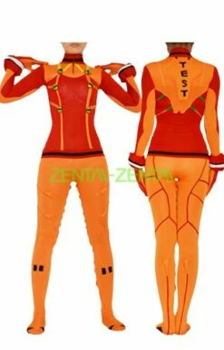 Asuka Langley Soryu Costume | Orange And Red Spandex Lycra Costume
