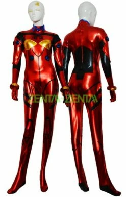 Asuka Langley Soryu Costume | Shiny Metallic Zentai Suit
