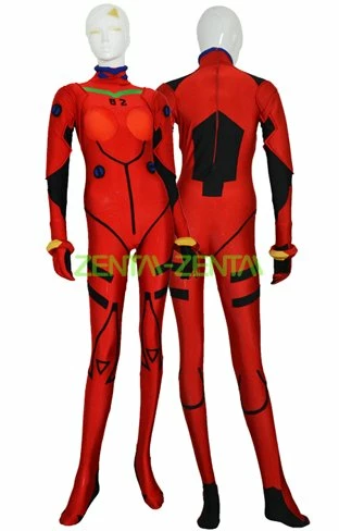 Asuka Langley Soryu Costume | Spandex Lycra Super Hero Zentai Suit 1 Asuka Langley Soryu Costume | Spandex Lycra Super Hero Zentai Suit
