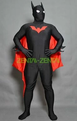 B-guy Beyond Black And Red Spandex Lycra Bodysuit With Wings