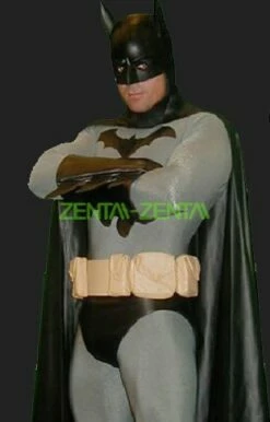 B-guy! Grey And Black Lycra Shiny Metallic Zentai Costume