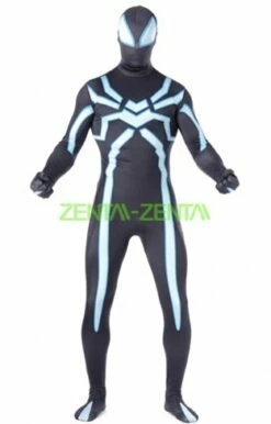 Big Time S-guy Light Blue And Black Zentai Suit