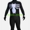 Black And White Shiny Spandex Lycra S-guy Zentai Costume With Lenses
