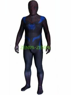 Black Blue And Red Printed S-guy Spandex Lycra Zentai Suit With 3D Muscle...