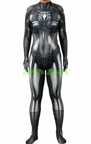 BLACK CAT Symbiote Dye-Sub Spandex Lycra S-guy Costume 1 BLACK CAT Symbiote Dye-Sub Spandex Lycra S-guy Costume