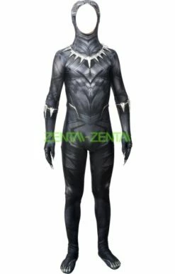 Black Panther Costume For Adults With Claws And Necklace