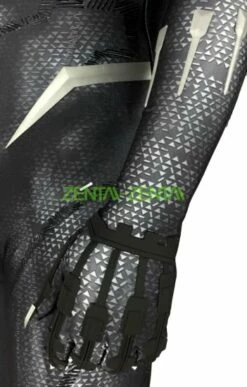 Black Panther Costume With Puff Printings,Claws And Necklace -Ghostly Store black panther costume with puff printings claws and necklace 1a6a09.image .351x550