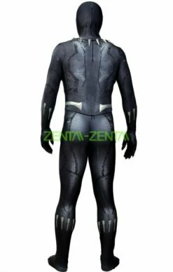 Black Panther Costume With Puff Printings,Claws And Necklace -Ghostly Store black panther costume with puff printings claws and necklace a4dab9.image .351x550