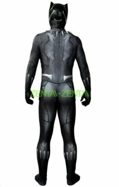 Black Panther Costume With Puff Printings ,Claws,Necklace And Helmet -Ghostly Store black panther costume with puff printings claws necklace and helmet 2dbf7e.image .351x550