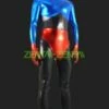 Black Red Blue Fuchsia Shiny Metallic Full Body Zentai Suit