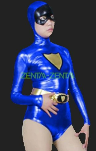 Blue And Gold Shield Logo Super Woman Unitard 1 Blue And Gold Shield Logo Super Woman Unitard