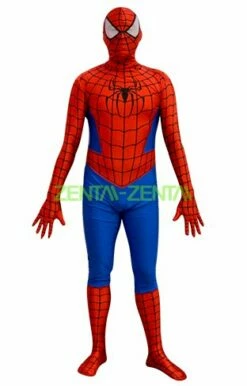 Blue And Red Printed Amazing S-guy Bodysuit