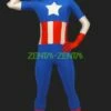 Captain America! Blue And Red Full-body Lycra Spandex Zentai Sui