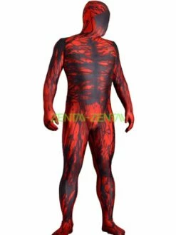 Carnage Costume | Printed Spandex Lycra Zentai Suit With 3D Muscle Shading