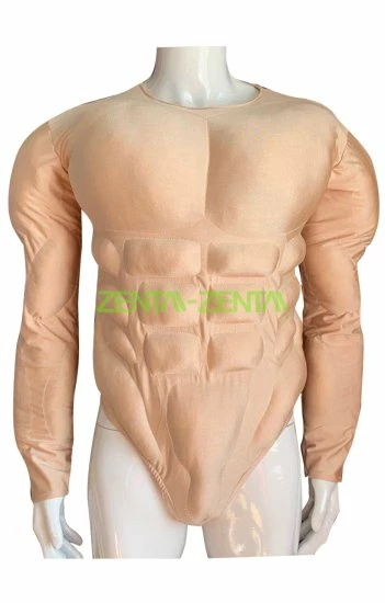 Carnation Spandex Muscle Padding Upper Bodysuit 1 Carnation Spandex Muscle Padding Upper Bodysuit