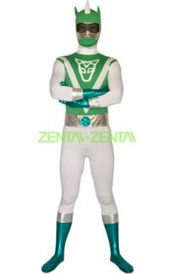 Choujuu Sentai Liveman BLACK BISON In Green Spandex Lycra Zentai