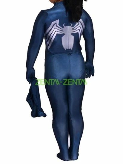 Classic Black Symbiote Kids Printed S-guy Zentai Suit With 3D Shades 2 Classic Black Symbiote Kids Printed S-guy Zentai Suit With 3D Shades - Image 2