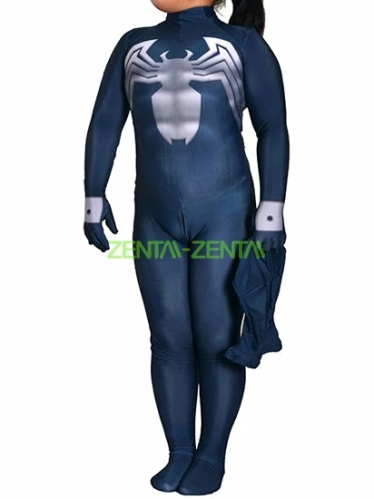 Classic Black Symbiote Kids Printed S-guy Zentai Suit With 3D Shades 3 Classic Black Symbiote Kids Printed S-guy Zentai Suit With 3D Shades - Image 3
