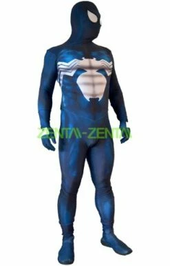 Classic Black Symbiote Printed S-guy Zentai Suit With 3D Shades