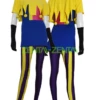 Clopin Trouillefou Costume | Yellow And Blue Spandex Lycra Catsuit