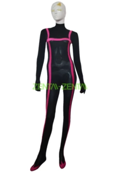 Condesce Costume- Black And Fushia Spandex Lycra Catsuit