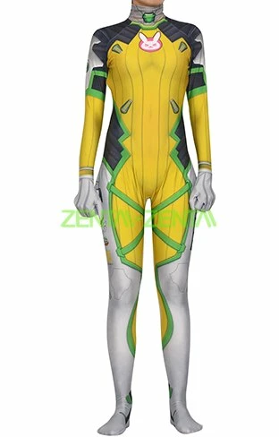 D VA Lemon Lime Printed Spandex Lycra Zentai Costume 1 D VA Lemon Lime Printed Spandex Lycra Zentai Costume