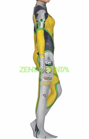 D VA Lemon Lime Printed Spandex Lycra Zentai Costume 5 D VA Lemon Lime Printed Spandex Lycra Zentai Costume - Image 5