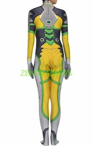 D VA Lemon Lime Printed Spandex Lycra Zentai Costume 2 D VA Lemon Lime Printed Spandex Lycra Zentai Costume - Image 2