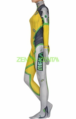 D VA Lemon Lime Printed Spandex Lycra Zentai Costume 7 D VA Lemon Lime Printed Spandex Lycra Zentai Costume - Image 7