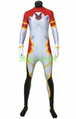 D VA Overwatch VER3 Carbon Fiver Printed Spandex Lycra Costume With Shiny...