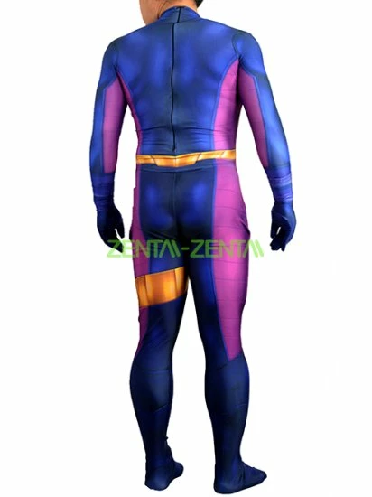 Dark Blue And Fuchsia Printed B-guy Costume With 3D Muscle Shading 2 Dark Blue And Fuchsia Printed B-guy Costume With 3D Muscle Shading - Image 2