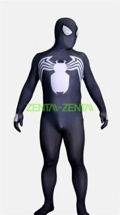 Dark Grey S-guy Spandex Lycra Costume With Printed 3D Muscle Shades With Lenses