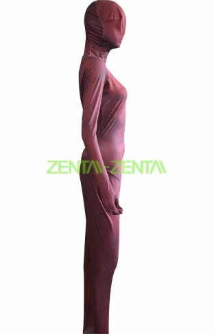 Dark Red 3D Muscle Shades And Comb Printed Zentai Suit 3 Dark Red 3D Muscle Shades And Comb Printed Zentai Suit - Image 3