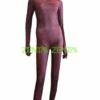 Dark Red 3D Muscle Shades And Comb Printed Zentai Suit