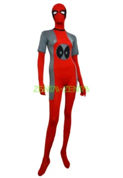 Deadpool Costume | Grey And Red Spandex Lycra Zentai Suit