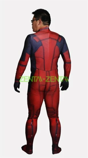 Deadpool Costume | Printed Spandex Lycra Zentai Suit With 3D Muscle Shades No... 2 Deadpool Costume | Printed Spandex Lycra Zentai Suit With 3D Muscle Shades No... - Image 2