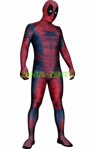 Deadpool S-guy Printed Spandex Lycra Bodysuit With 3D Muscle Shading And Rubber... 1 Deadpool S-guy Printed Spandex Lycra Bodysuit With 3D Muscle Shading And Rubber...