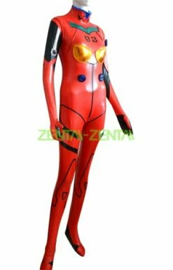 EVA Costume | Red And Black Shiny Metallic Zentai Suit -Ghostly Store eva costume red and black shiny metallic zentai suit 0b48cf.image .312x488