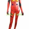EVA Costume | Red And Black Shiny Metallic Zentai Suit