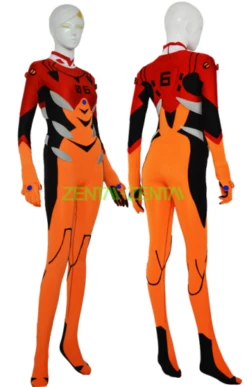 Evangelion Costume | Red And Orange Spandex Lycra Catsuit