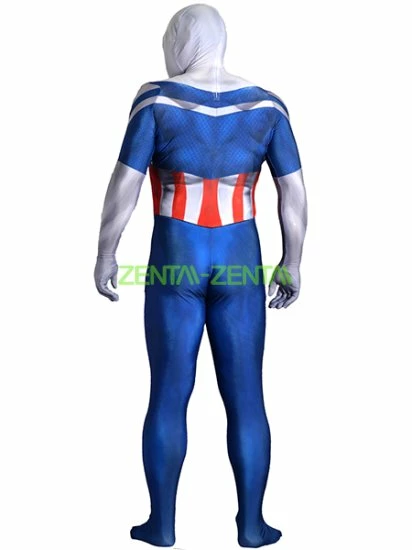 Falcon Captain America Costume | Printed Spandex Lycra With 3D Muscle Shading 2 Falcon Captain America Costume | Printed Spandex Lycra With 3D Muscle Shading - Image 2