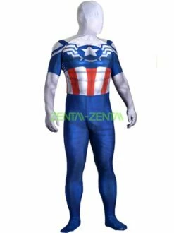 Falcon Captain America Costume | Printed Spandex Lycra With 3D Muscle Shading