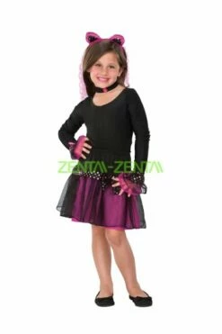 Fuchsia Cute Kitty Halloween Costume For Kid
