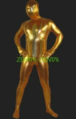 Gold S-guy Costume | Shiny Metallic Bodysuit